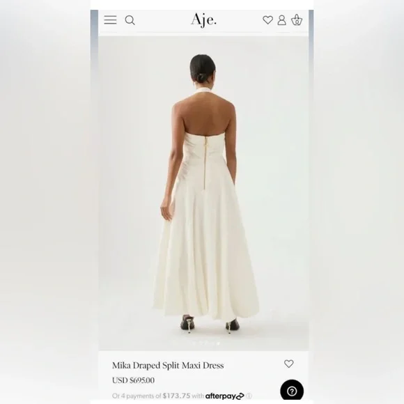 AJE Mika Draped Split Maxi Dress - Picture 5 of 7